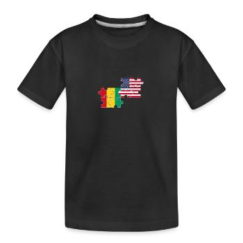 Guinée USA Drapeau Guinée américaine - T-shirt bio Premium Enfant - noir - Devant