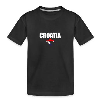 Croatie Vintage Croatie Carte Croates Croates - T-shirt bio Premium Enfant - noir - Devant