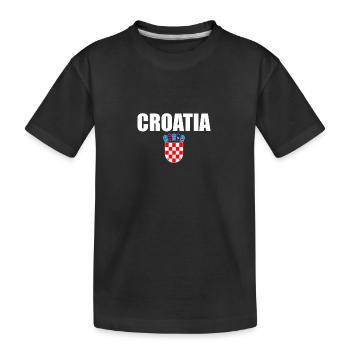 Croatie Armoiries Croatie Drapeau croate Croatie - T-shirt bio Premium Enfant - noir - Devant