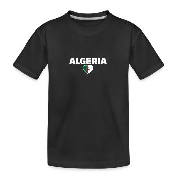Algeria Algerien Algerische Flagge Algerier - Kinder Premium Bio T-Shirt - Schwarz - Vorne