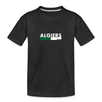 Algiers Algerien Algerische Flagge Algerier - Kinder Premium Bio T-Shirt - Schwarz - Vorne