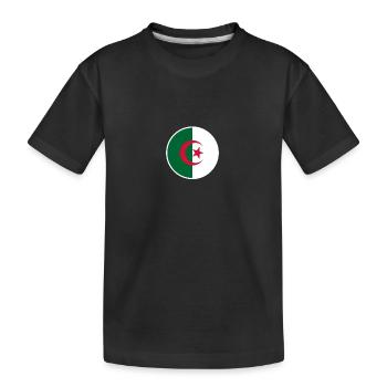 Algerien Algerische Flagge Algerier - Kinder Premium Bio T-Shirt - Schwarz - Vorne