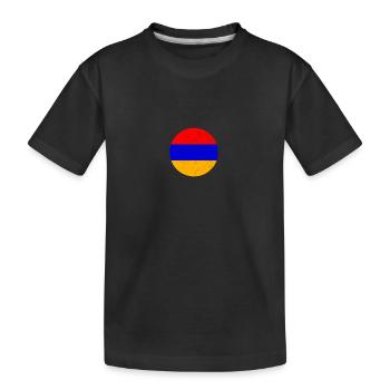 Armenien Vintage Armenische Flagge Armenier - Kinder Premium Bio T-Shirt - Schwarz - Vorne