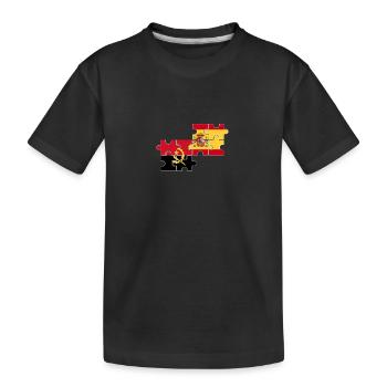 Drapeau de l’Angola Espagne Espagnol Angola - T-shirt bio Premium Enfant - noir - Devant