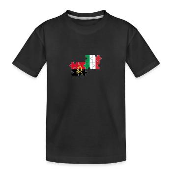 Drapeau de l’Angola Italie Angola - T-shirt bio Premium Enfant - noir - Devant