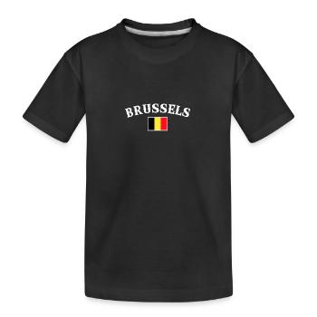 Bruxelles Belgique Belgique Drapeau belge - T-shirt bio Premium Enfant - noir - Devant