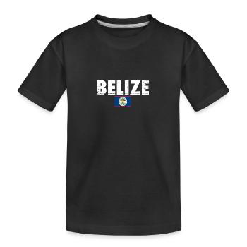 Belize Vintage Belizische Flagge Belizer - Kinder Premium Bio T-Shirt - Schwarz - Vorne