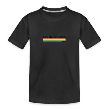 Rio de Janeiro Brazil Retro Brazilian - Kids' Premium Organic T-Shirt - black - Front
