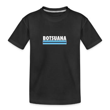 Botsuana Botswana Botsuanische Flagge - Kinder Premium Bio T-Shirt - Schwarz - Vorne