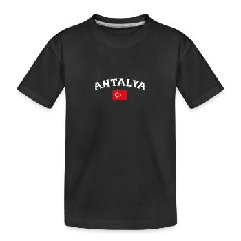 Antalya Turquie Turquie Drapeau turc Turc - T-shirt bio Premium Enfant - noir - Devant