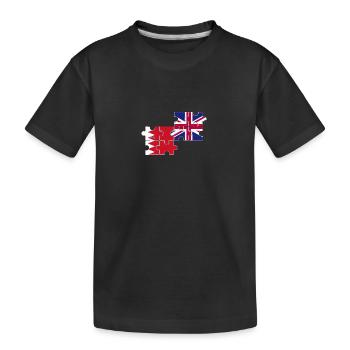 Bahrain UK Flagge Britischer Bahraini - Kinder Premium Bio T-Shirt - Schwarz - Vorne