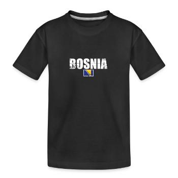 Bosnie Bosnie Vintage Drapeau bosniaque - T-shirt bio Premium Enfant - noir - Devant
