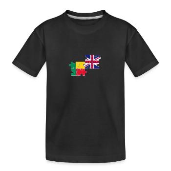Bénin Royaume-Uni Drapeau britannique Béninois - T-shirt bio Premium Enfant - noir - Devant