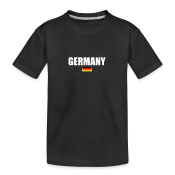 Germany Deutschland Deutsche Flagge Deutscher - Kinder Premium Bio T-Shirt - Schwarz - Vorne