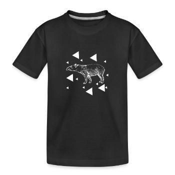 Nasenbär - Rüsselbär Zootier Tierfreund - Kinder Premium Bio T-Shirt - Schwarz - Vorne