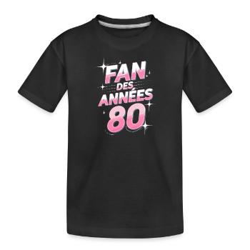 Fan des années 80 - T-shirt bio Premium Enfant - noir - Devant