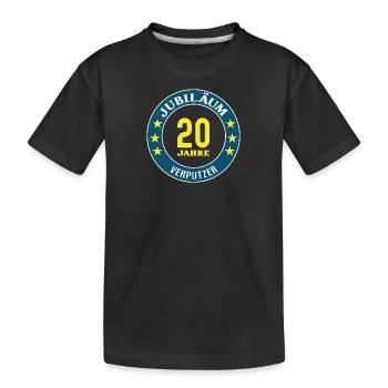 Verputzer Jubiläum 20 Jahre 20 jähriges Jubi - Kinder Premium Bio T-Shirt - Schwarz - Vorne