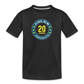 Raumausstatter Jubiläum 20 Jahre 20 jähriges Jubi - Kinder Premium Bio T-Shirt - Schwarz - Vorne
