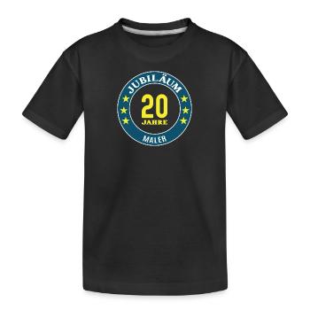 Maler Jubiläum 20 Jahre 20 jähriges Jubi Malerei - Kinder Premium Bio T-Shirt - Schwarz - Vorne