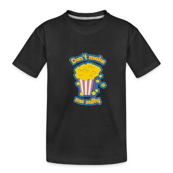 Popcorn - sucré - ne me sale pas - T-shirt bio Premium Enfant - noir - Devant