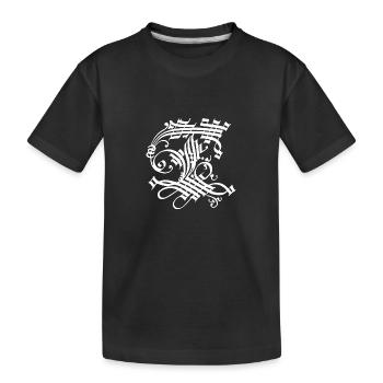 Noyau médiéval Initiales médiévales Noyau de château - T-shirt bio Premium Enfant - noir - Devant