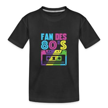 fan des 80s - T-shirt bio Premium Enfant - noir - Devant