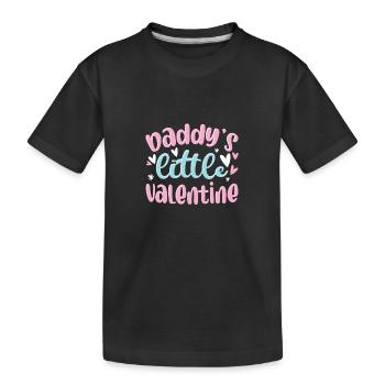 Daddys Little Valentine - Kinder Premium Bio T-Shirt - Schwarz - Vorne