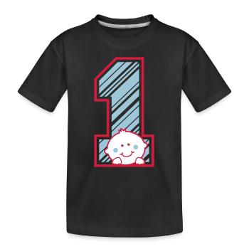Ein Jahr - One Year - Birthday Boy - Kids' Premium Organic T-Shirt - black - Front