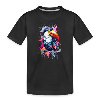 Tucan Bird Colorful - Kids' Premium Organic T-Shirt - black - Front