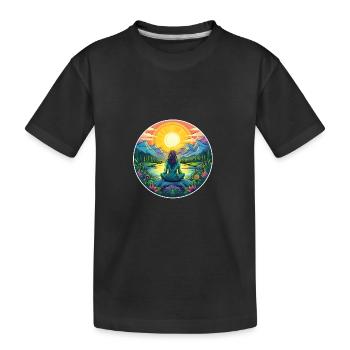 Méditation - T-shirt bio Premium Enfant - noir - Devant