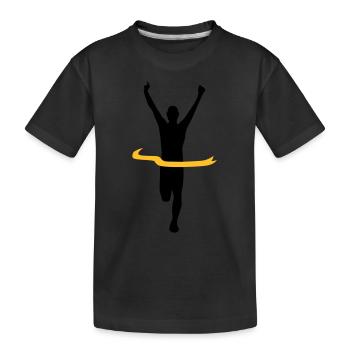 Sieger Gewinner - Kinder Premium Bio T-Shirt - Schwarz - Vorne