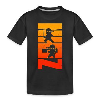 10. Geburtstag Ninja 10 Jahre alt kleiner Ninjas - Kinder Premium Bio T-Shirt - Schwarz - Vorne