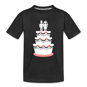 Hochzeit - Kinder Premium Bio T-Shirt - Schwarz - Vorne