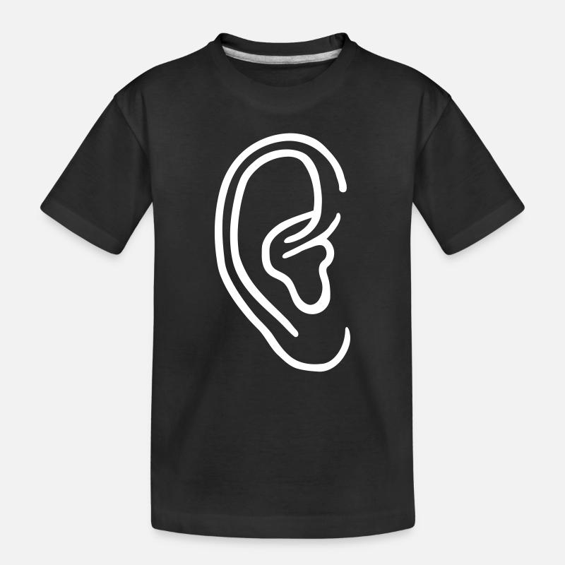 Ohr - Kinder Premium Bio T-Shirt - Schwarz