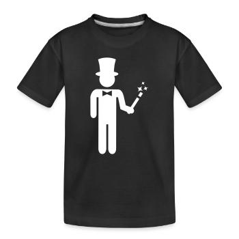 Zauberer - Kinder Premium Bio T-Shirt - Schwarz - Vorne