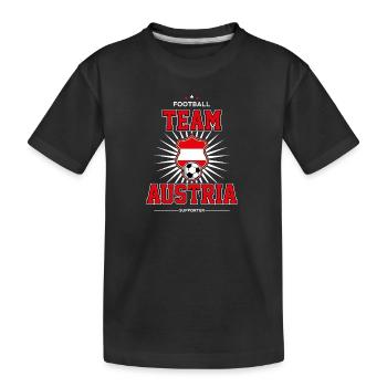 Austria - Kids' Premium Organic T-Shirt - black - Front
