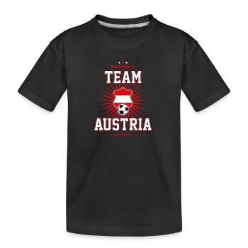 Austria - Kids' Premium Organic T-Shirt - black - Front