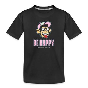 Sois heureux - T-shirt bio Premium Enfant - noir - Devant