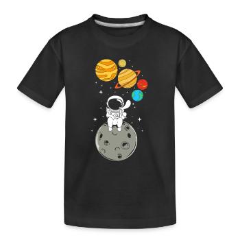 Espace Espace Cosmos Univers Planètes - T-shirt bio Premium Enfant - noir - Devant