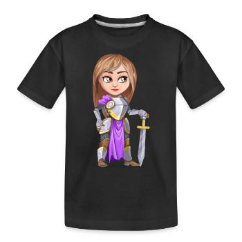 knight - Kids' Premium Organic T-Shirt - black - Front