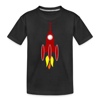 fusée - T-shirt bio Premium Enfant - noir - Devant