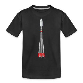 fusée Soyouz - T-shirt bio Premium Enfant - noir - Devant