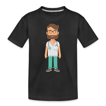 médecin - T-shirt bio Premium Enfant - noir - Devant