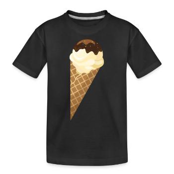 eis eiscreme restaurant ice cream sundae25 - Kinder Premium Bio T-Shirt - Schwarz - Vorne