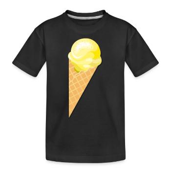 Scoop vanilla ice cream gift idea - Kids' Premium Organic T-Shirt - black - Front