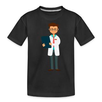 Arzt - Kinder Premium Bio T-Shirt - Schwarz - Vorne