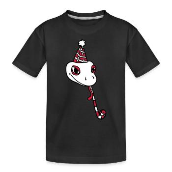 head celebrate birthday party gift snake ges - Kids' Premium Organic T-Shirt - black - Front
