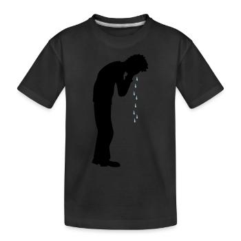 Howling drops of depression - Kids' Premium Organic T-Shirt - black - Front