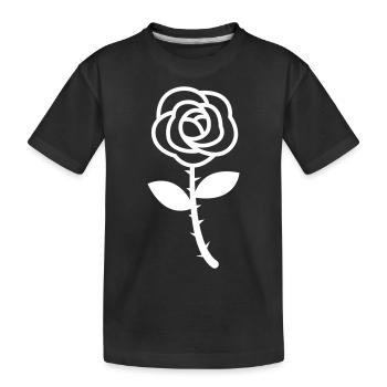 Fleur de rose - T-shirt bio Premium Enfant - noir - Devant