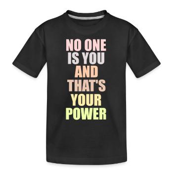 Niemand ist Ihr Zitat - Kinder Premium Bio T-Shirt - Schwarz - Vorne
